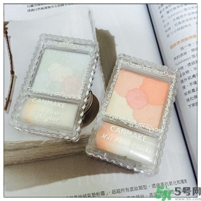 canmake花瓣腮紅色號(hào)對(duì)比圖？canmake五色花瓣腮紅試色