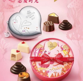 godiva2017情人節(jié)巧克力多少錢？sanrio和?歌帝梵合作情人節(jié)巧克力