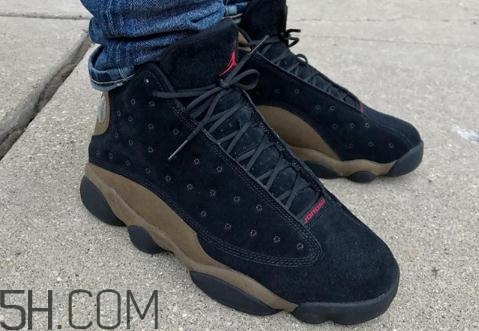 air jordan 13 olive麂皮橄欖配色上腳效果怎么樣？