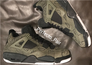 kaws與air jordan 4聯(lián)名橄欖綠版本實(shí)物什么樣？