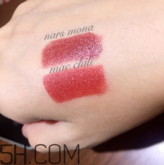 nars mona和mac chili顏色一樣嗎？nars mona和chili試色對比