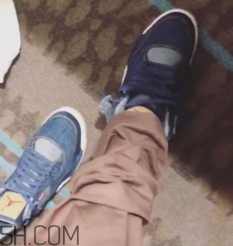 levis與air jordan 4聯(lián)名款實物什么樣_多少錢？