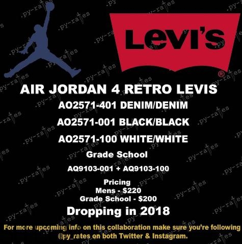 levis與air jordan 4聯(lián)名款實物什么樣_多少錢？
