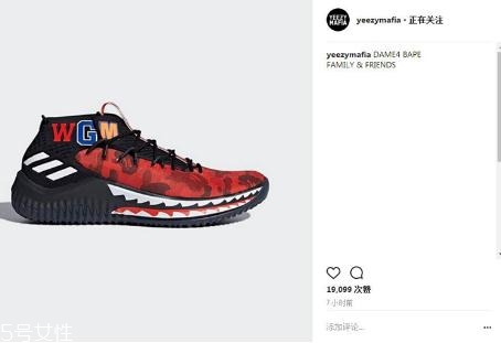 bape與adidas dame 4聯(lián)名有哪幾款_多少錢？