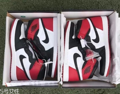 aj 1黑腳趾真假對(duì)比 aj1黑腳趾真品原來(lái)這樣鑒定