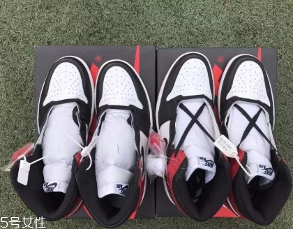 aj 1黑腳趾真假對(duì)比 aj1黑腳趾真品原來(lái)這樣鑒定